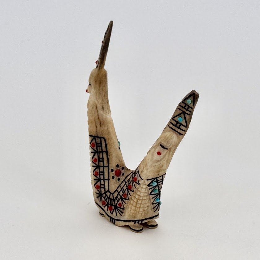 Zuni Spirits is proud to represent a variety of Zuni fetish carvers, including Norman Cooeyate & Jackie Ghahate|TurquoiseDouble Tablita Maids!