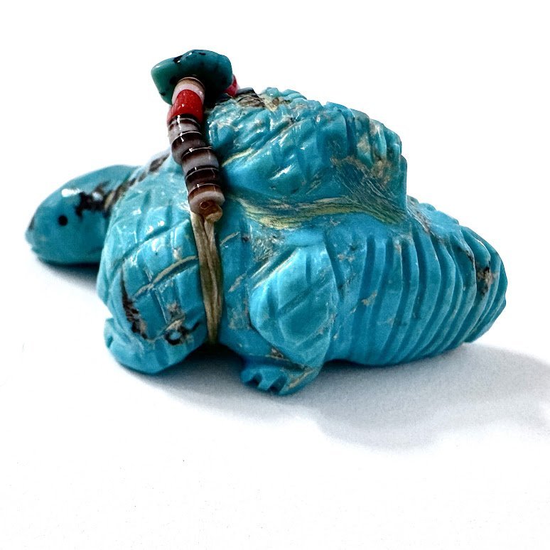 Zuni Spirits is proud to represent a variety of Zuni fetish carvers, including Annette Tsikewa|Turquoise Mama & Baby Lizard