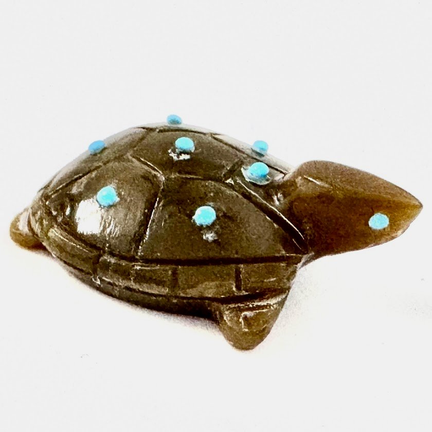 Zuni Spirits is proud to represent a variety of Zuni fetish carvers, including Unknown (I can't REMEMBER!)|  Serpentine Turtle)