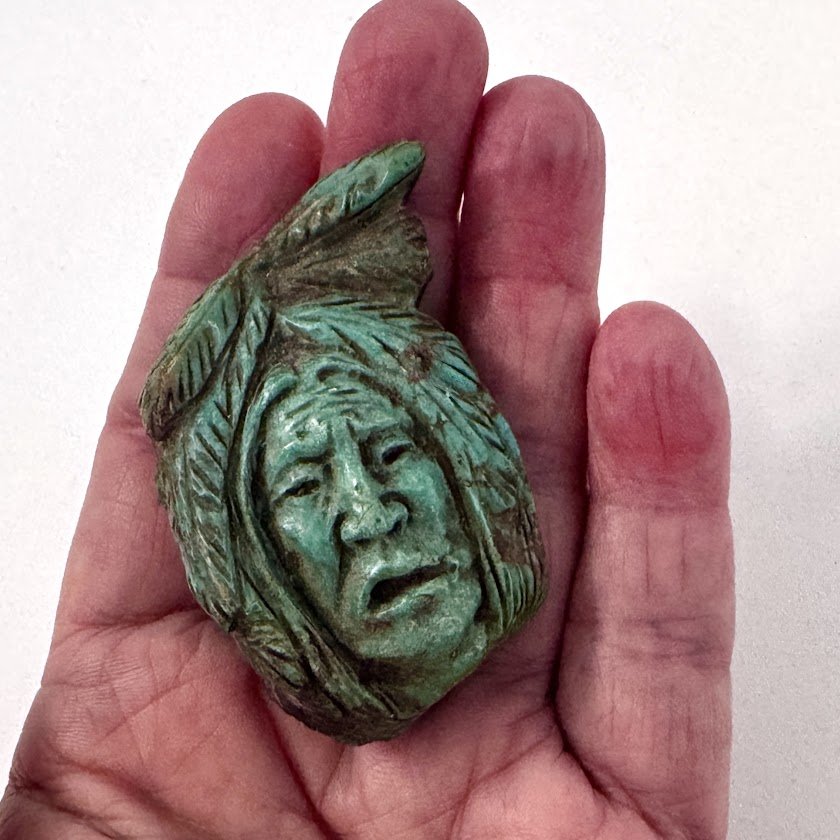 Zuni Spirits is proud to represent a variety of Zuni fetish carvers, includingUnknown|Turquoise Medicine Man/Chief