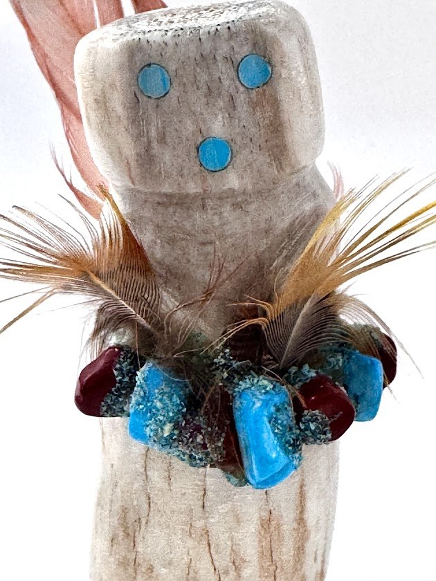 Zuni Spirits is proud to represent a variety of Zuni fetish carvers, including Unknown |  Antler, beads & Macaw feathers Zuni Altar Doll