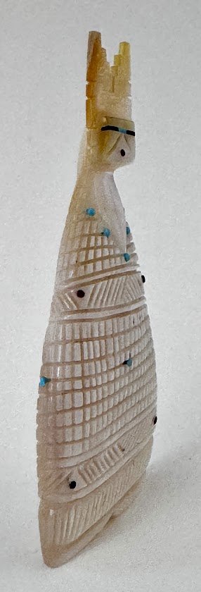 Zuni Spirits is proud to represent a variety of Zuni fetish carvers, including Carl Etsate (d.)| Mother of Pearl Tablita Corn Maiden